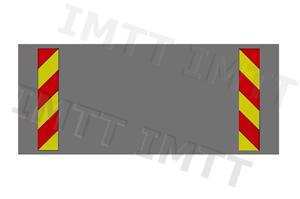 Em que caso se devem utilizar placas de amarelo reflector e vermelho fluorescente, na retaguarda de um veículo?